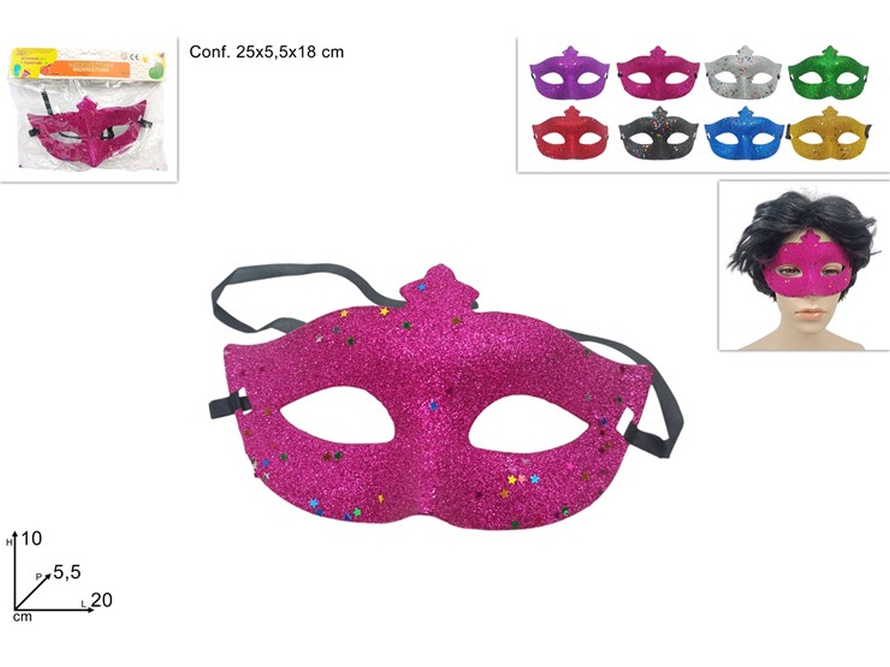 MASCHERA GLITTERATA XCA15000011