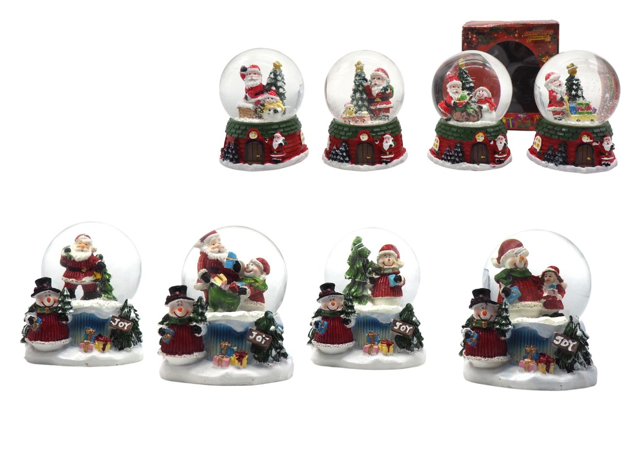 AMPOLLA C/BABBO NATALE/PUPAZZO NEVE 6,5CM. 4 ASS.
