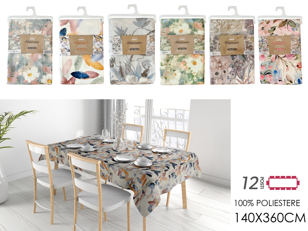 TOVAGLIA ANTIMACCHIA WATERCOLOR 140X360CM 673808