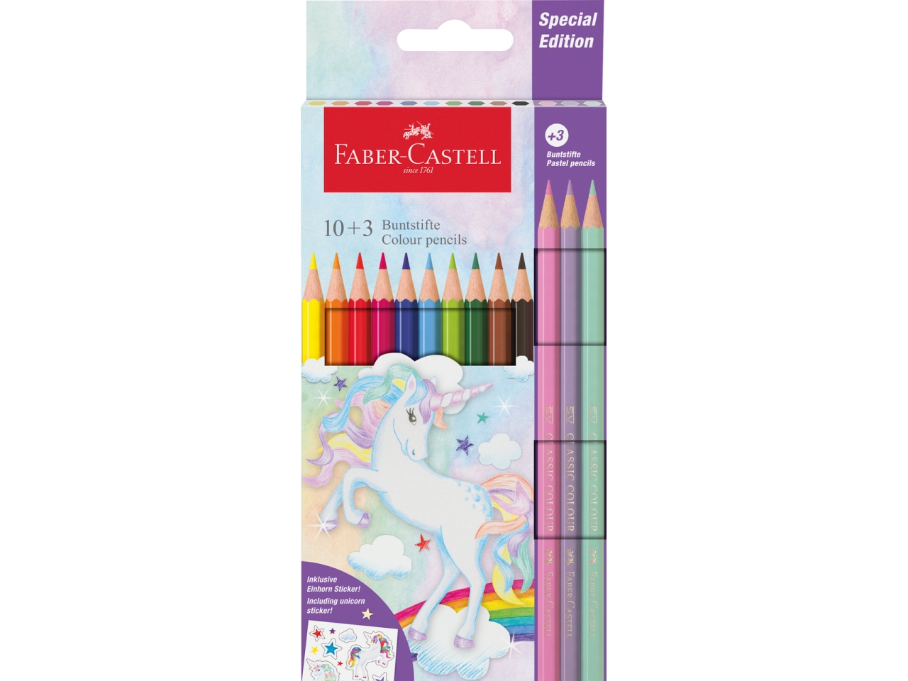 COLORI PASTELLO UNICORNO 10+3PZ 111219