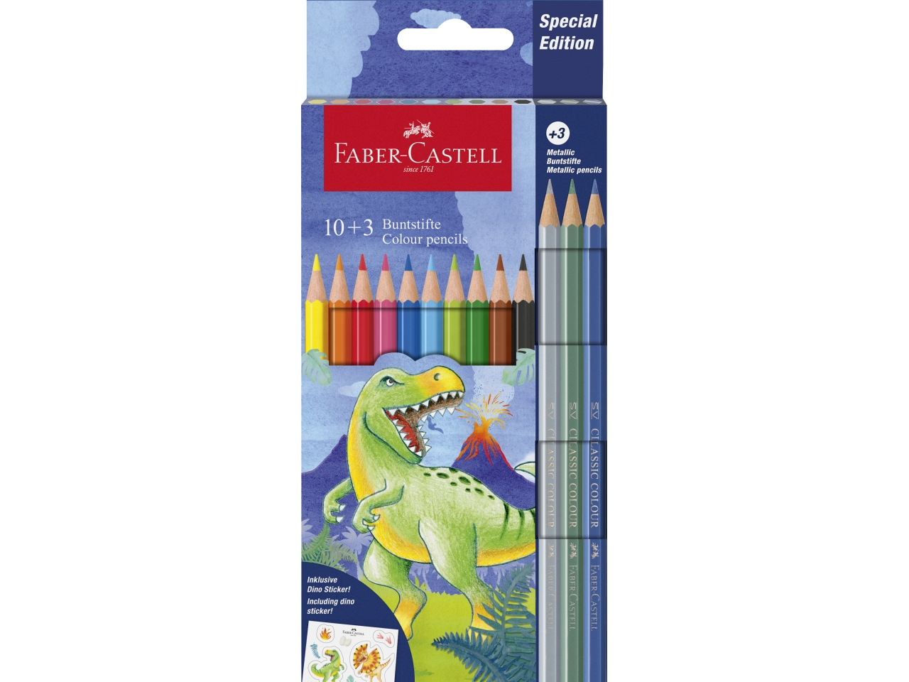 COLORI PASTELLO DINOSAURO 10+3PZ 111213