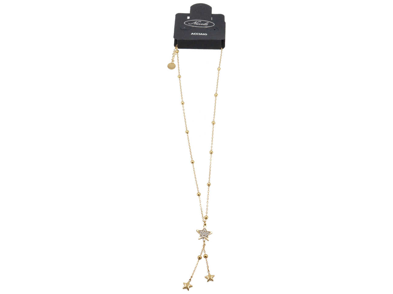 COLLANA SFERE STELLA STRASS ORO