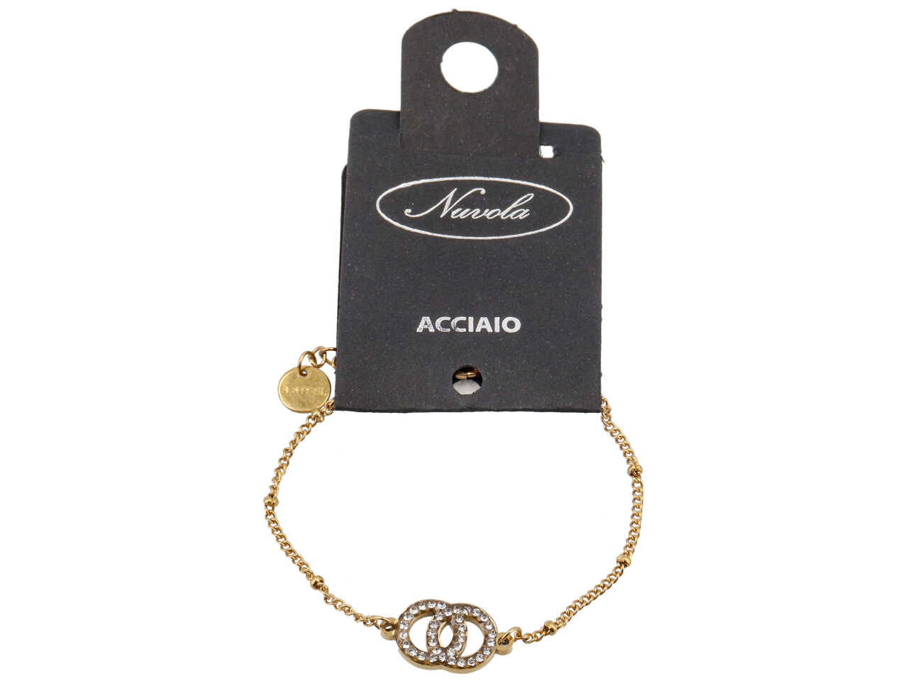 BRACCIALE CON 2 CERCHI INTRECCIATI ORO BRACCIALE CON 2 CERCHI INTRECCIATI ORO