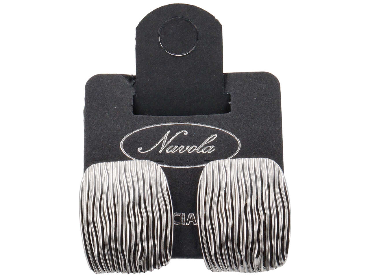 ORECCHINI BOTTONE RETTANGOLO ONDE