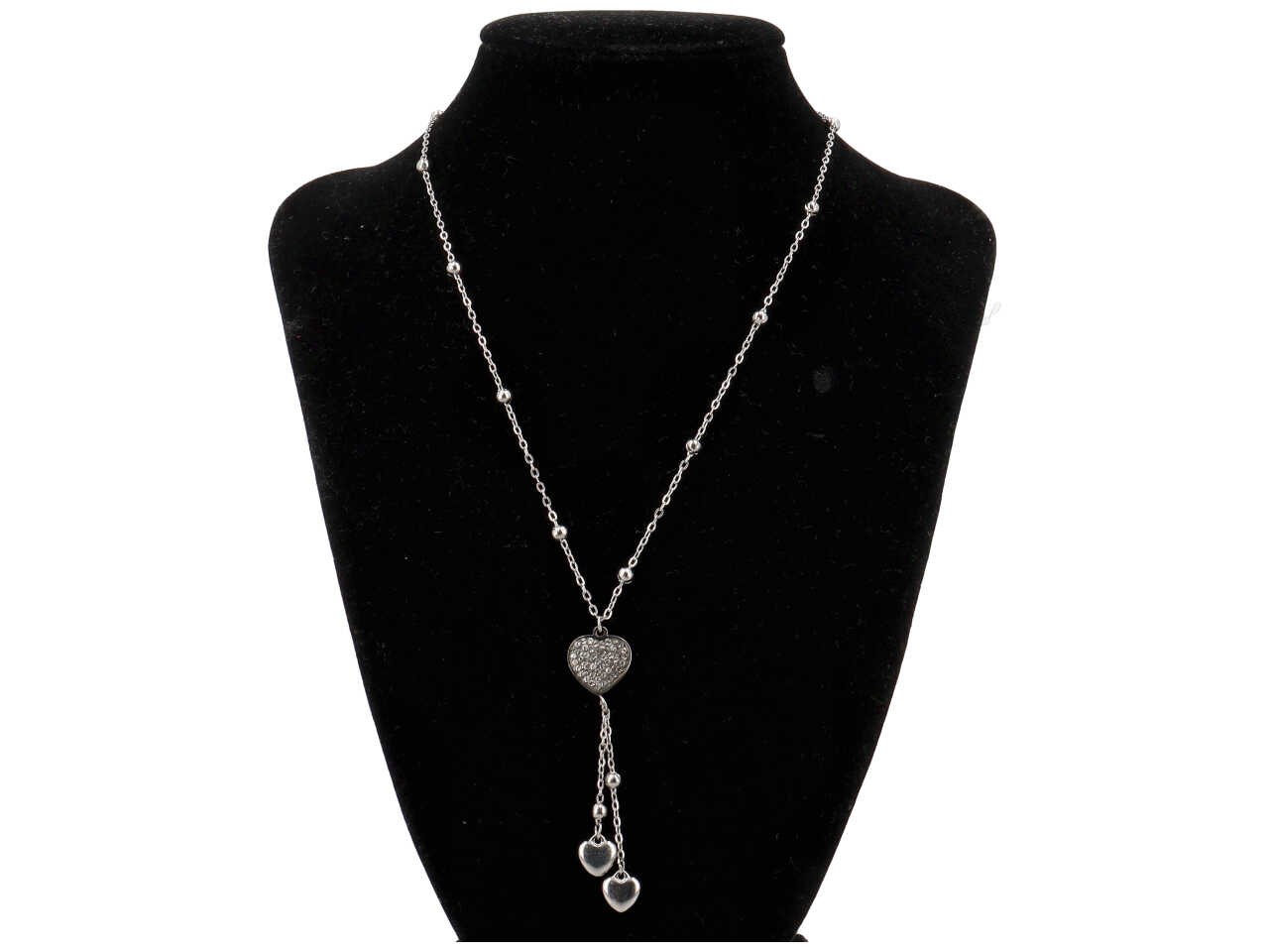 COLLANA SFERE CUORE STRASS