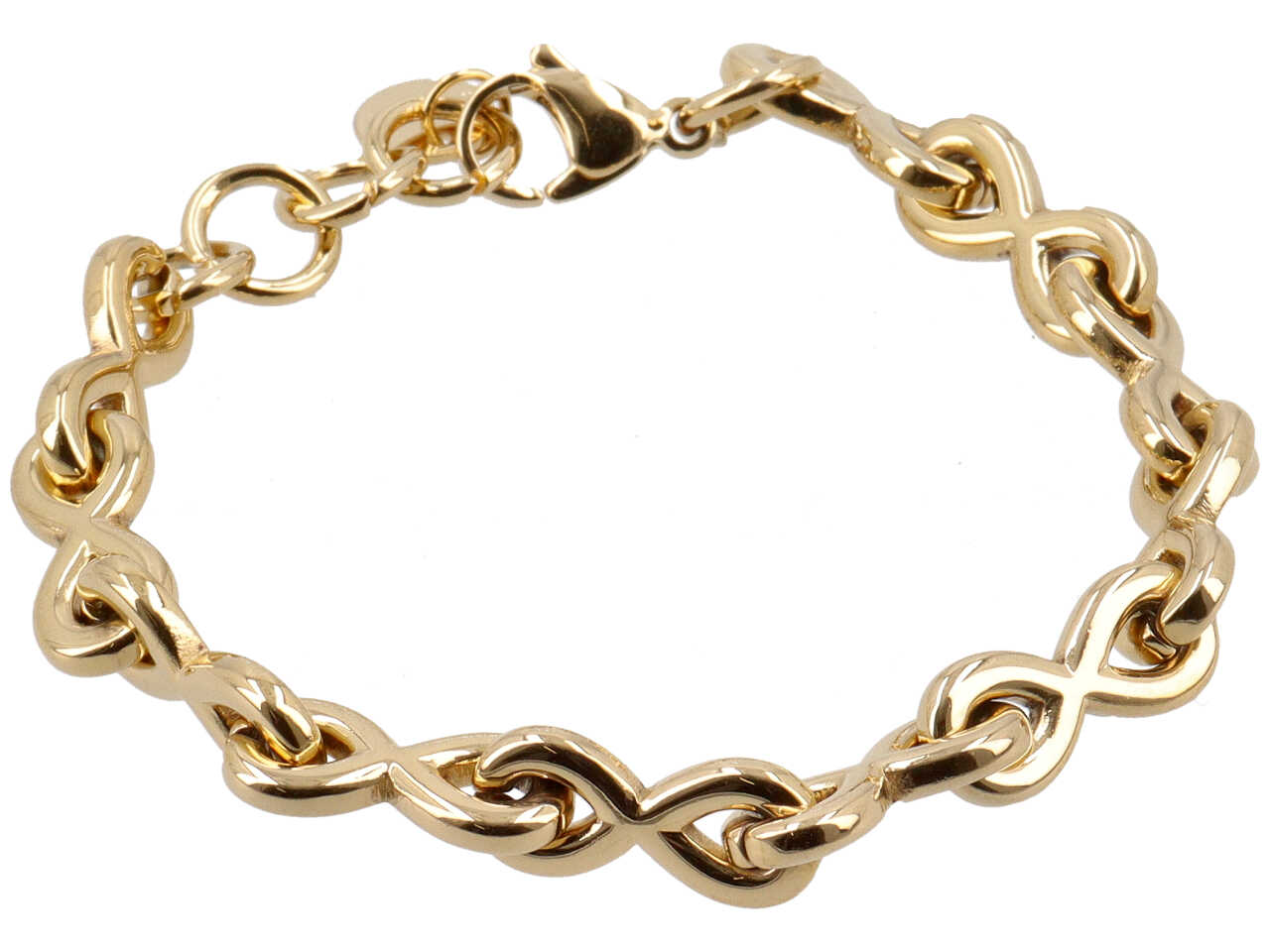 BRACCIALE CATENA MAGLIA INFINITO ORO BRACCIALE CATENA MAGLIA INFINITO ORO