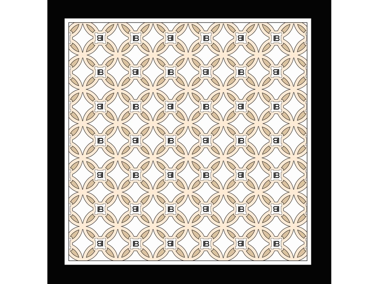 FOULARD ROSONE NERO 90X90CM LB25S109-20