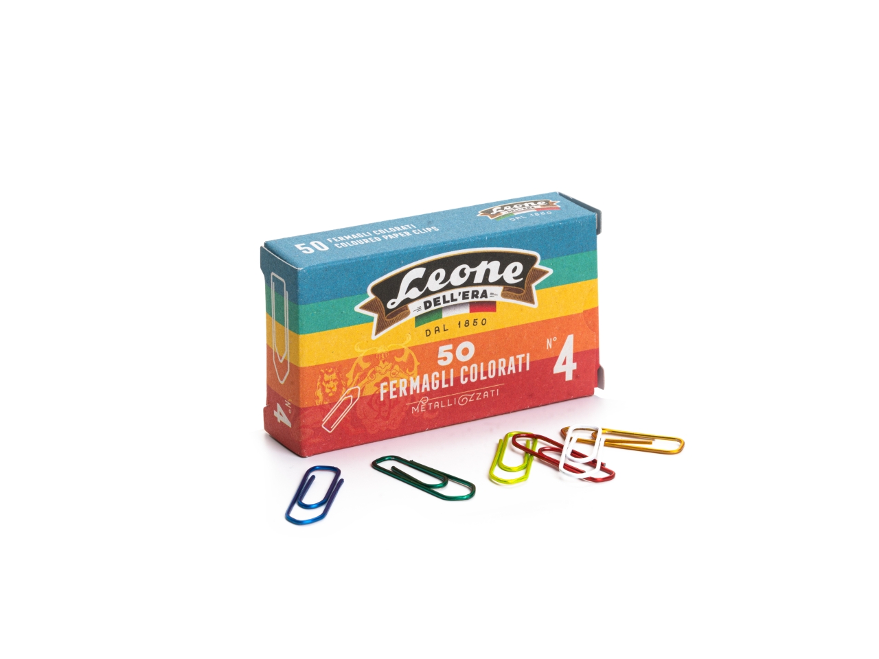 FERMAGLI LEONE COLORATI N.4 50PZ FX5