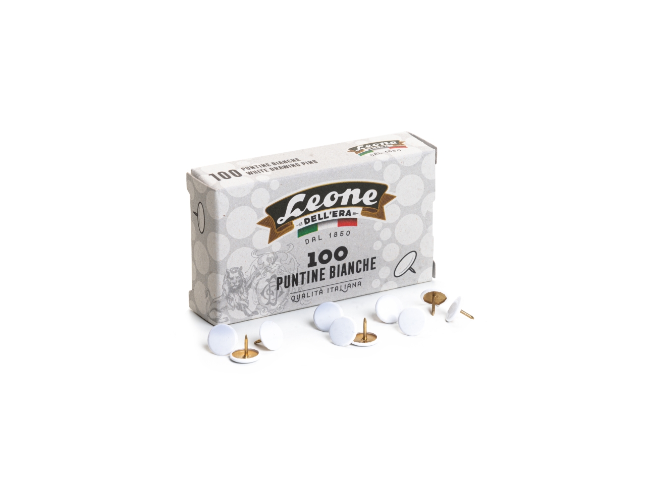 PUNTINE LEONE IN SCATOLA 100PZ BIANCHE PPC100 1 PUNTINE LEONE IN SCATOLA 100PZ BIANCHE PPC100 1