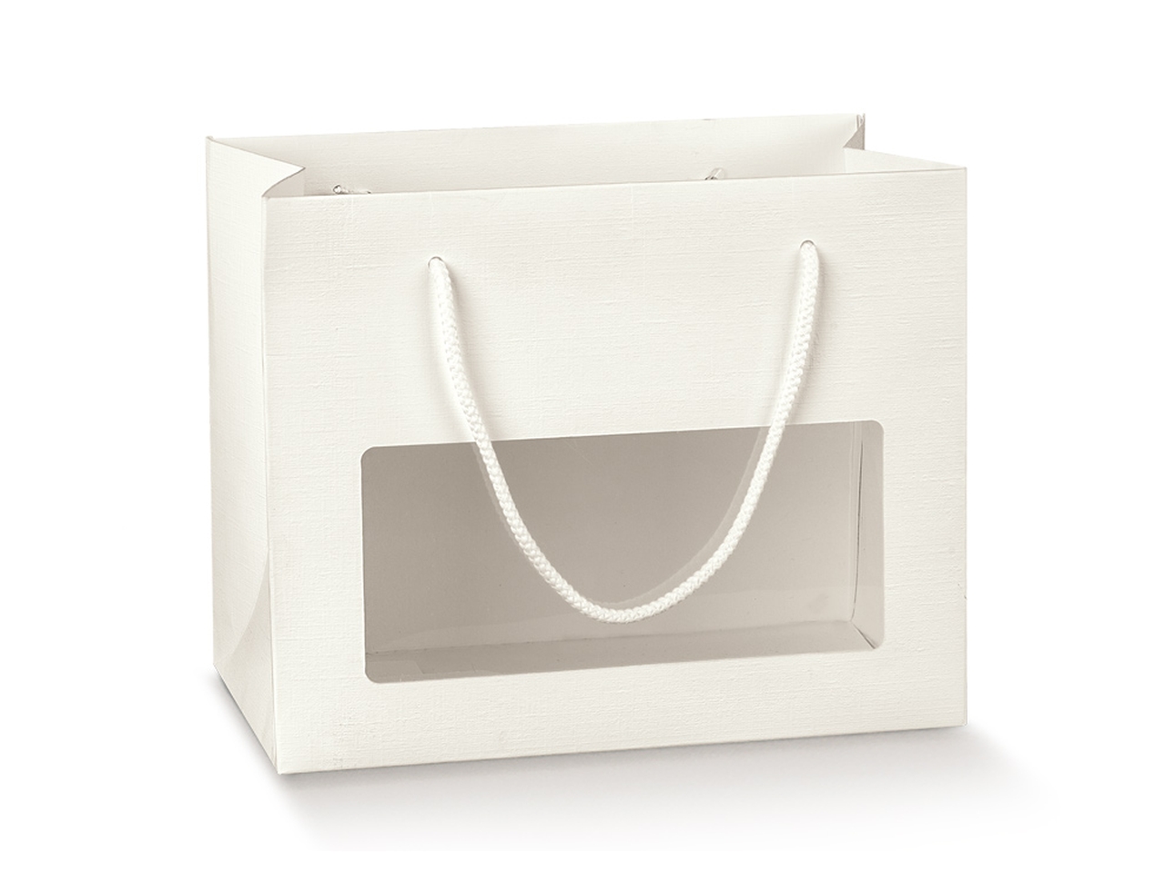 FIBRA BIANCA SHOP C/FINESTRA 24X14X19,5CM 129647C