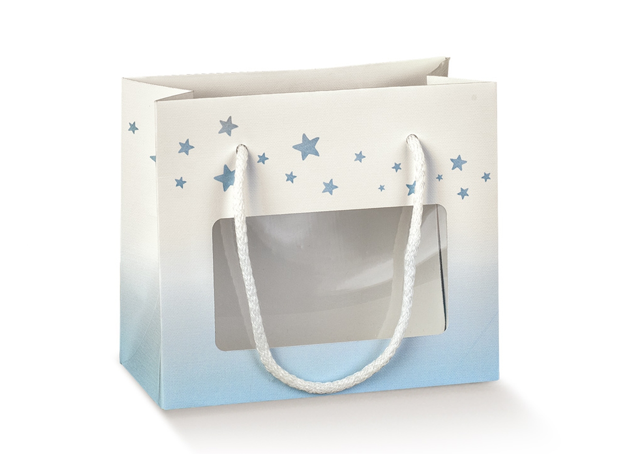 SHOPPERBOX ORSO AZZURRO C/FINEST.16X8X14CM 129657C