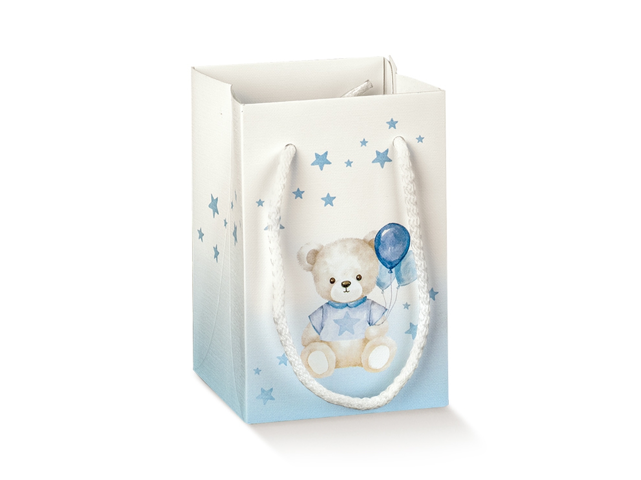 SHOPPERBOX ORSO AZZURRO 9X9X14CM 129655C
