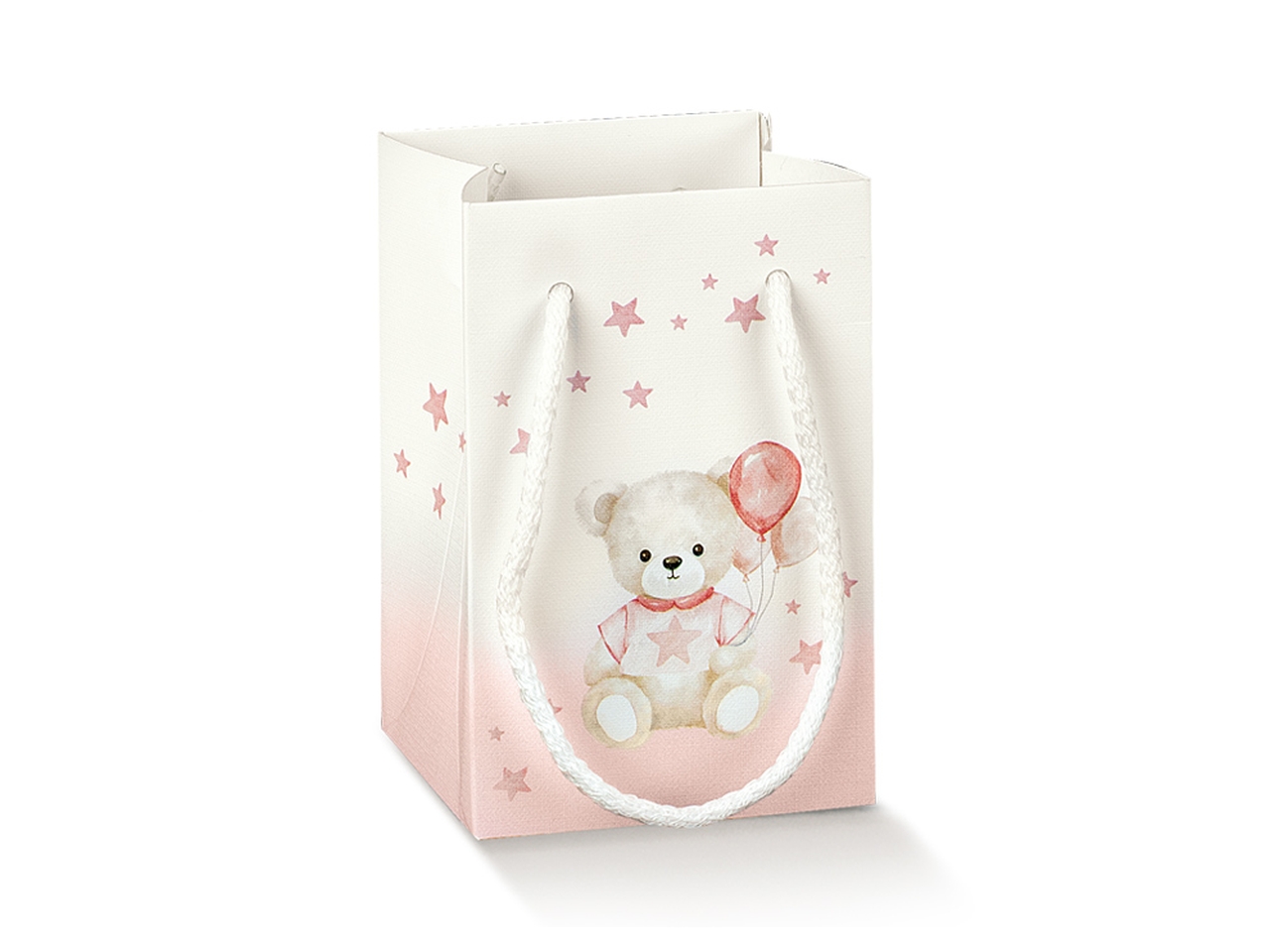 SHOPPERBOX ORSO ROSA 9X9X14CM 129645C