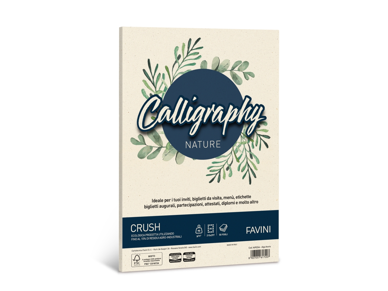 CARTA CALLIGRAPHY ALGA A4 90GR 50PZ AVORIO A69Q244 CARTA CALLIGRAPHY ALGA A4 90GR 50PZ AVORIO A69Q244