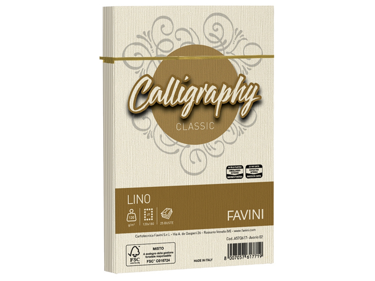 BUSTE CALLIGRAPHY LINO 12X18 25PZ AVORIO A57Q617