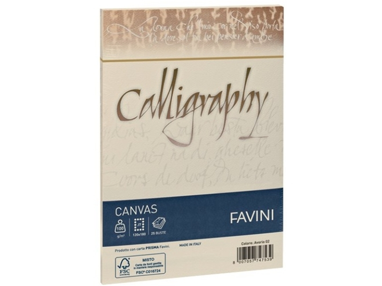 BUSTE CALLIGRAPHY CANVAS12X18 25PZ AVORIO A57Q417