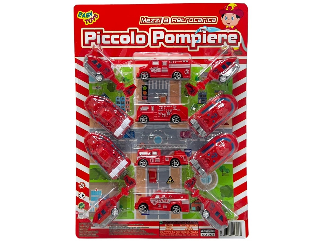 MEZZI VIGILI DEL FUOCO RETROCARICA 12PZ 18186 MEZZI VIGILI DEL FUOCO RETROCARICA 12PZ 18186