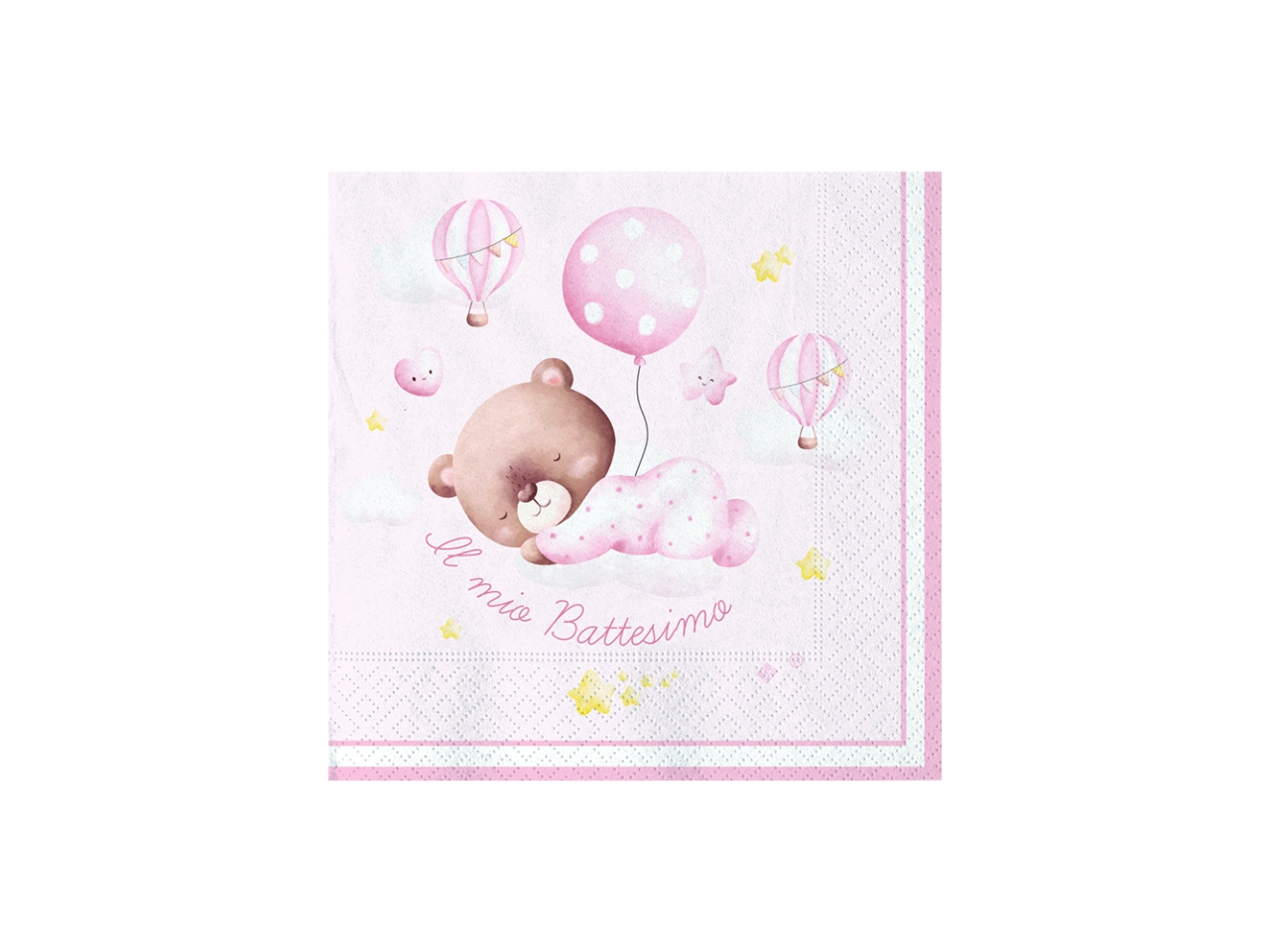 BATTESIMO ORSO ROSA TOVAGLIOLI 25X25CM 16PZ 76727 BATTESIMO ORSO ROSA TOVAGLIOLI 25X25CM 16PZ 76727