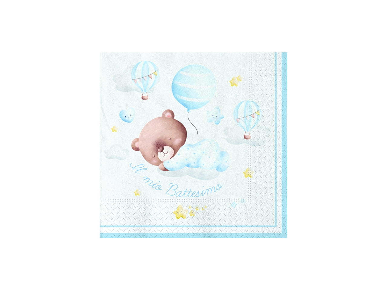 BATTESIMO ORSO CELESTE TOVAGLIOLI25X25 16PZ 76732 BATTESIMO ORSO CELESTE TOVAGLIOLI25X25 16PZ 76732