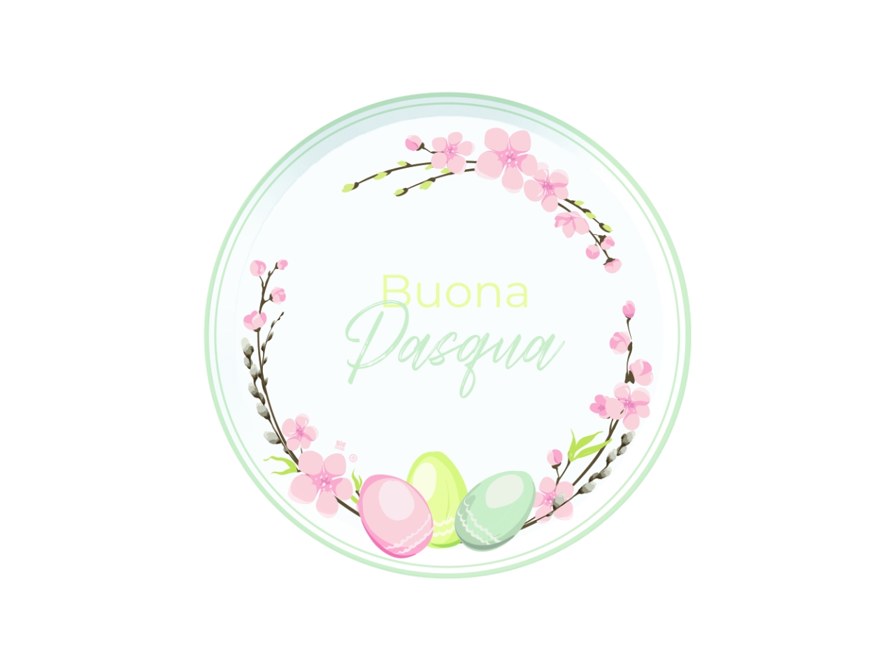 BUONA PASQUA PIATTI 24CM 6PZ 76772