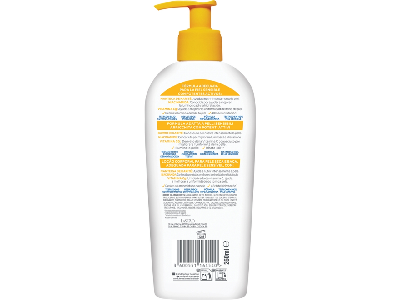 MIXA NIACINAMIDE LOZIONE CORPO 250ML D3957000