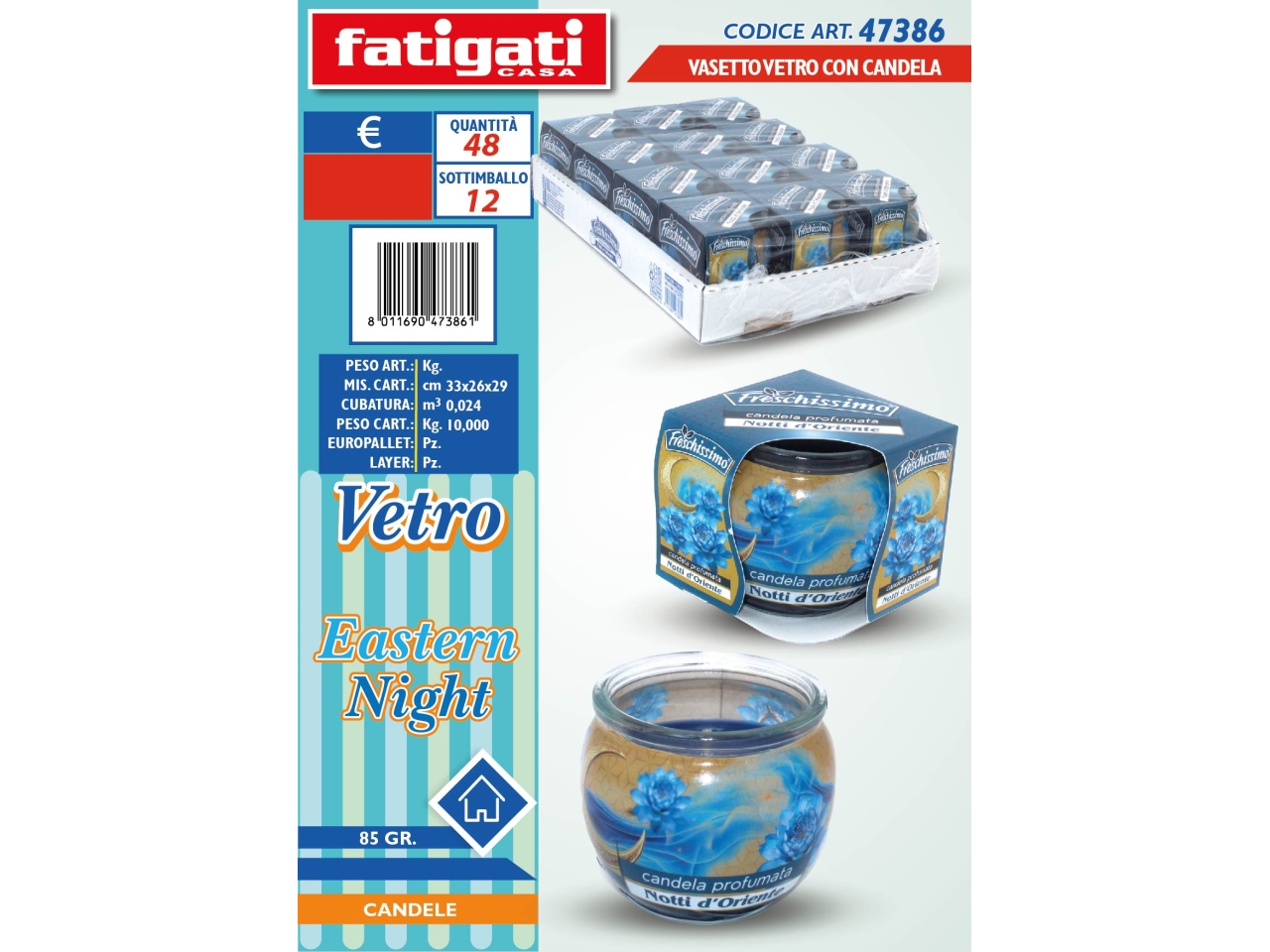 VASETTO VETRO C/CANDELA NOTTI D’ORIENTE 47386