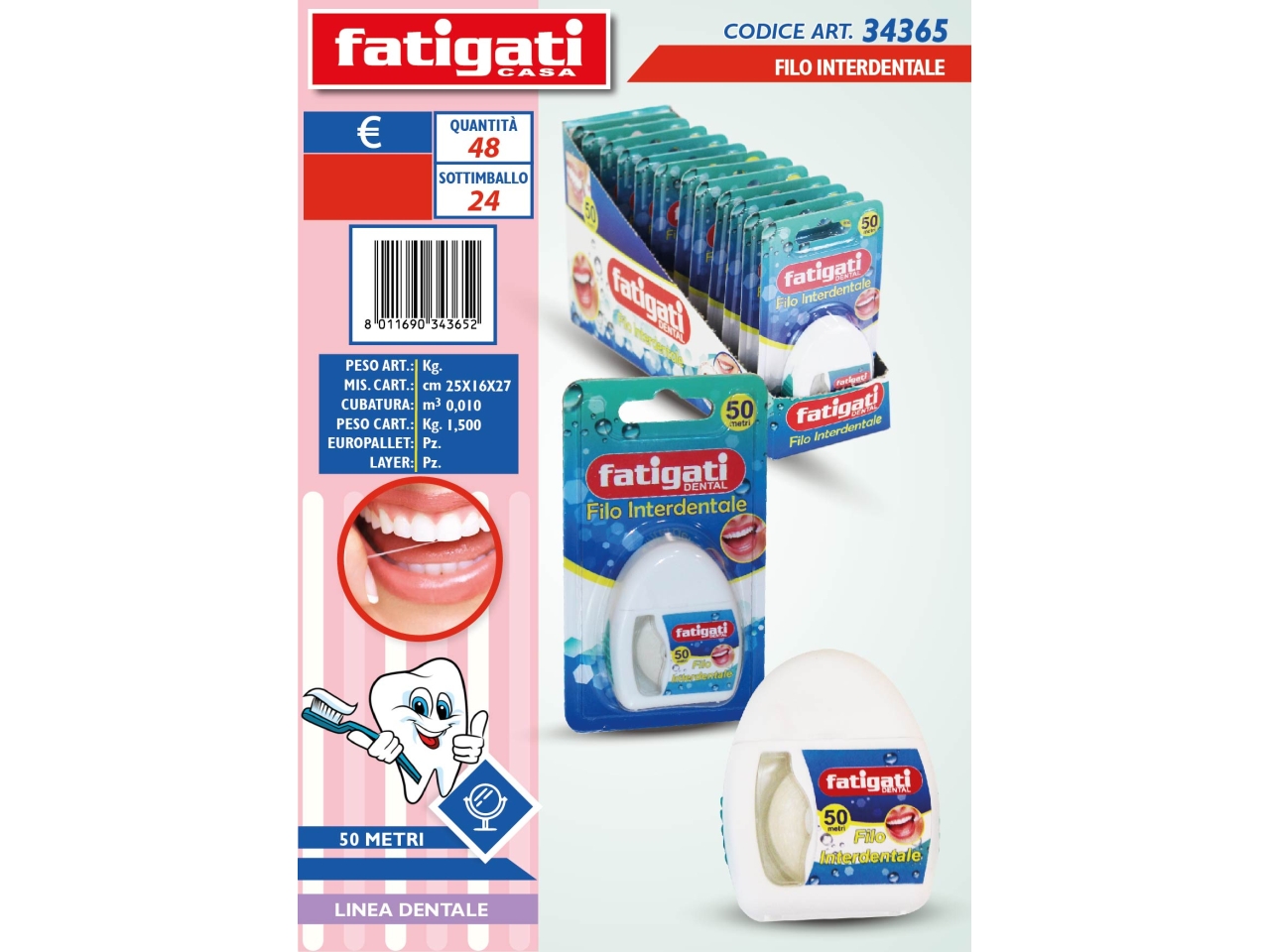 FILO INTERDENTALE 50 METRI 34365