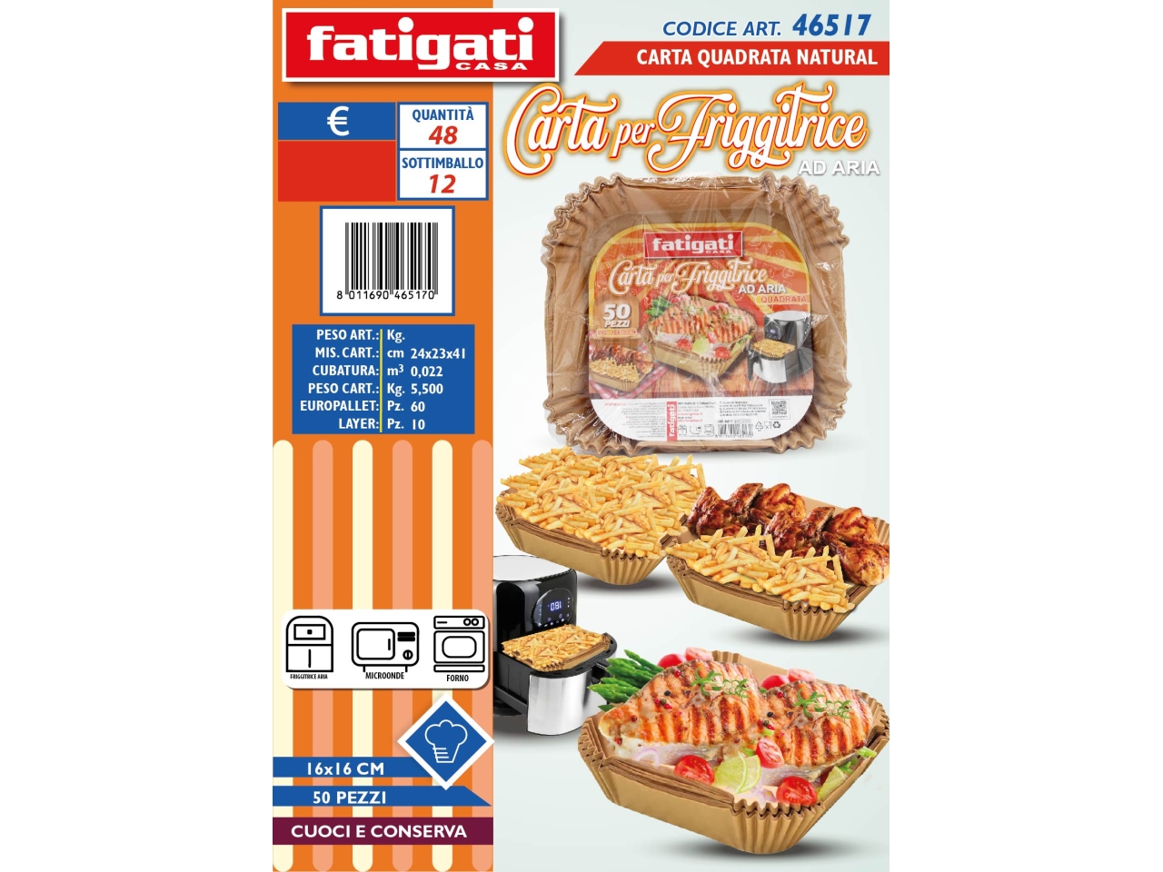 CARTA QUADRATA NATURAL PER FRIGGITR. ARIA 46517