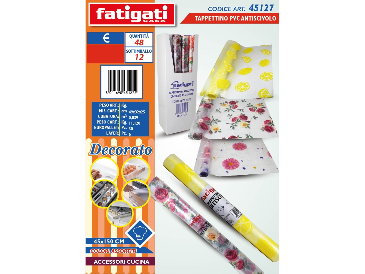 TAPPETTINO ANTISCIVOLO PER CASSETTI 45127