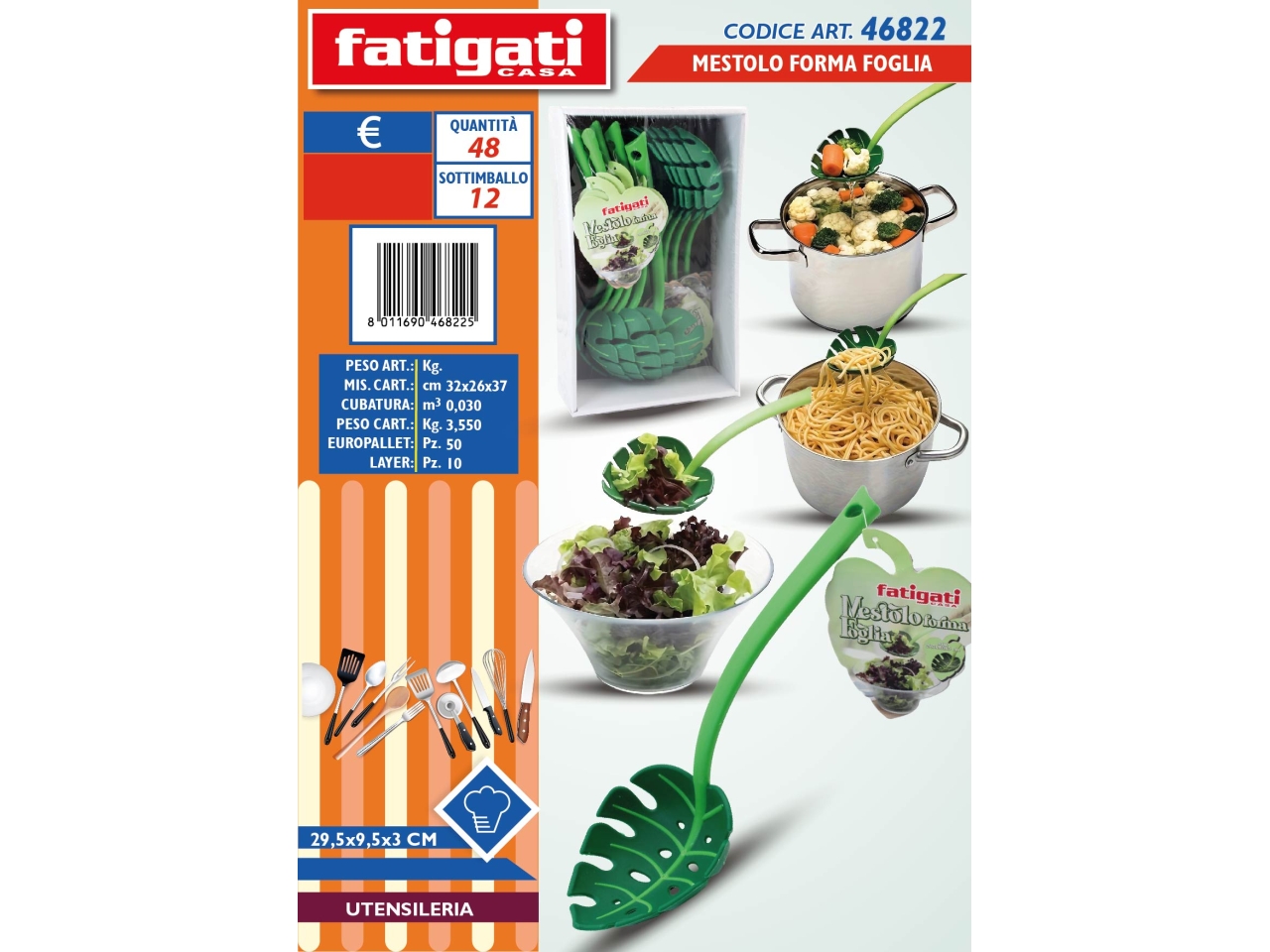 MESTOLO FORMA FOGLIA 29,5X9,5X3CM 46822