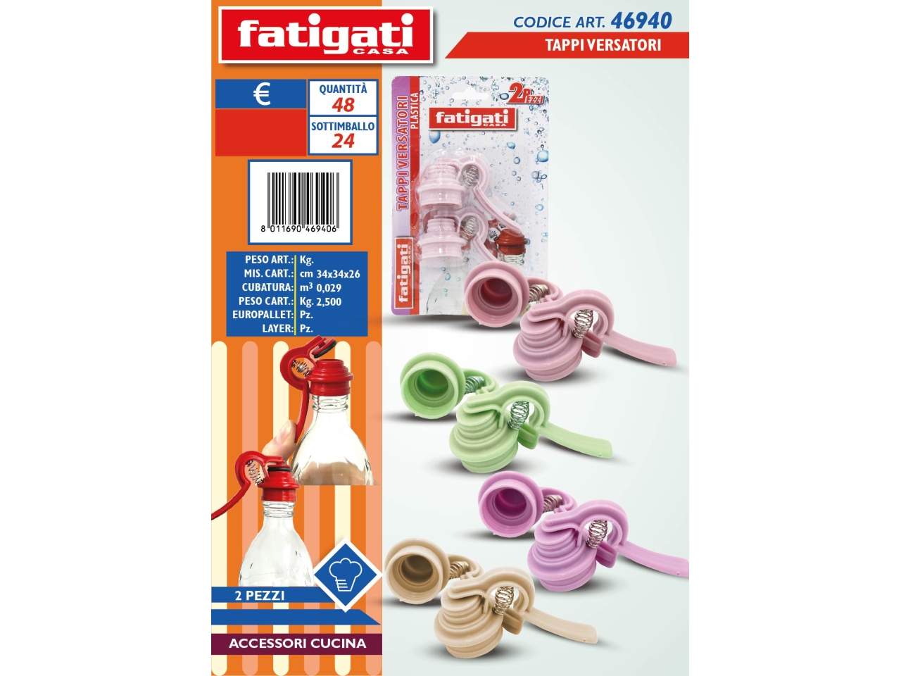 TAPPI VERSATORI 2PZ 46940