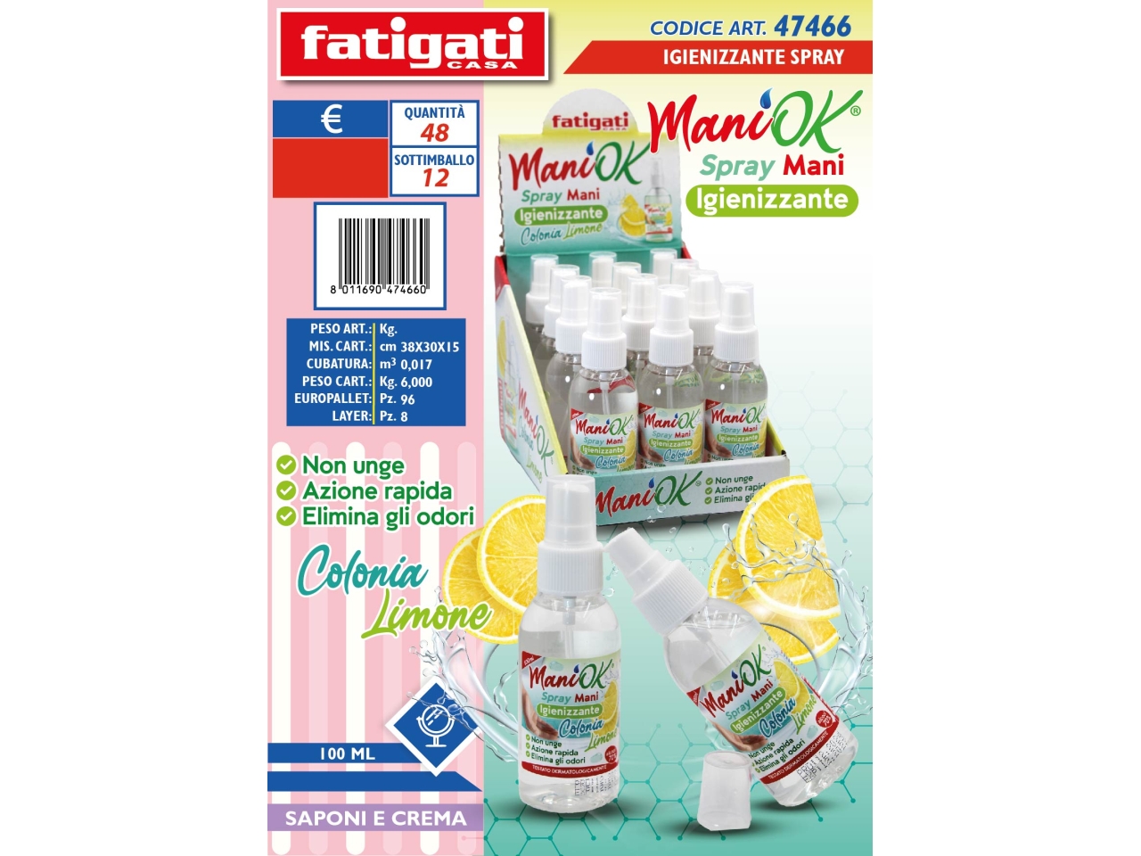 IGIENIZZANTE SPRAY 100ML LIM/COL.MA 47466