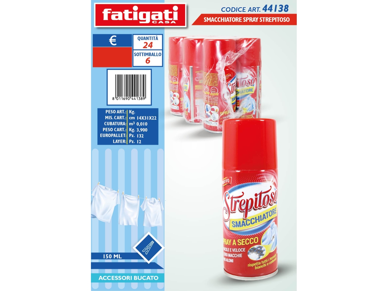 SMACCHIATORE SPRAY STREPITOSO 150ML 44138