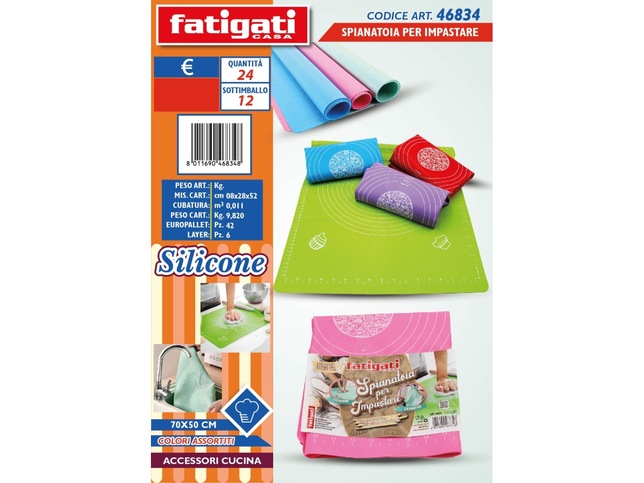 SPIANATOIA PER IMPASTARE IN SILICONE 46834