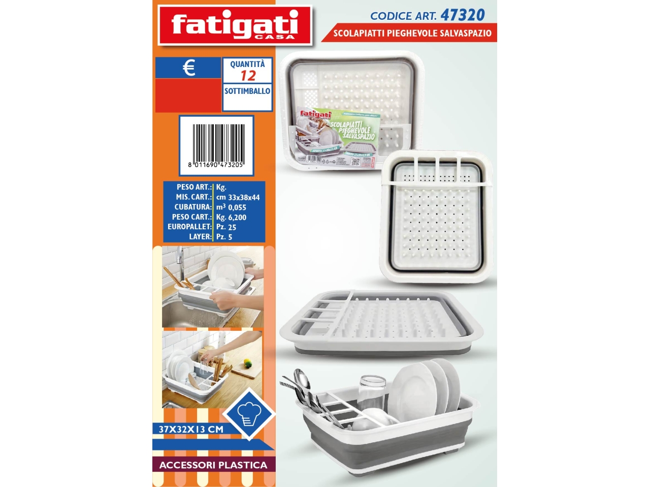 SCOLAPIATTI PIEGHEVOLE SALVASPAZIO 47320 SCOLAPIATTI PIEGHEVOLE SALVASPAZIO 47320