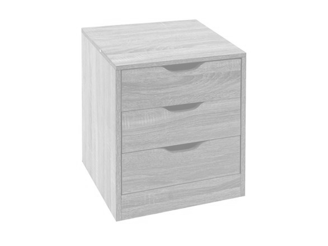 CASSETTIERA C/3 CASSETTI 50X40X35CM ROVERE BIANCO