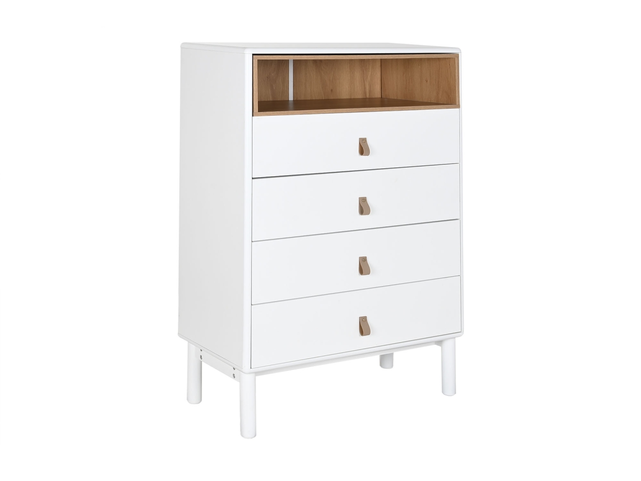 MOBILE CHIFFONIER 80X40X117CM BIANCO MB-211974