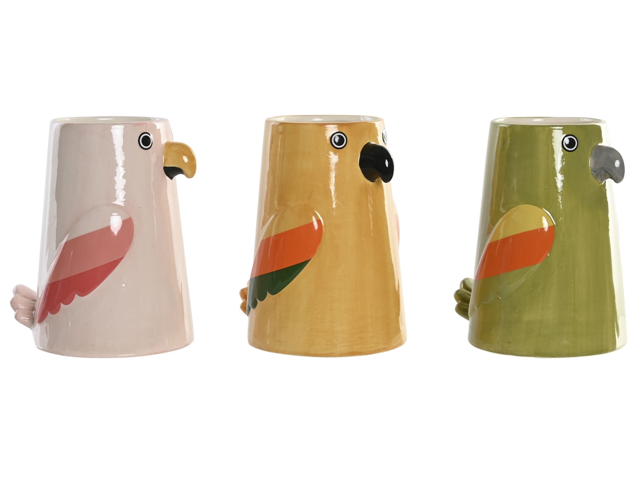 VASO CERAMICA UCCELLO 19X16X22CM ASS. JR-220183