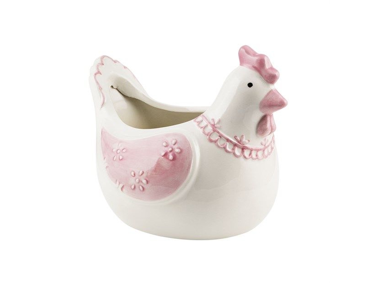 VASO CERAMICA GALLINA AVORIO H165X200X145 RC-53-AV