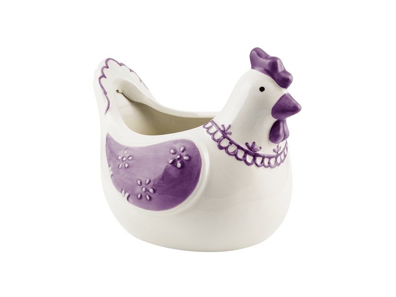 VASO CERAMICA GALLINA LILLA H16,5X20X14,5 RC-53-LI