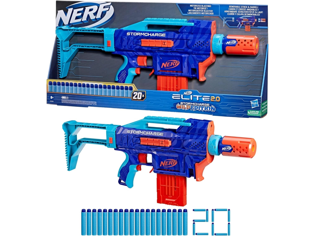 NERF ELITE 2,0 STORMCHARGE WILD E. C/DARDI F7376