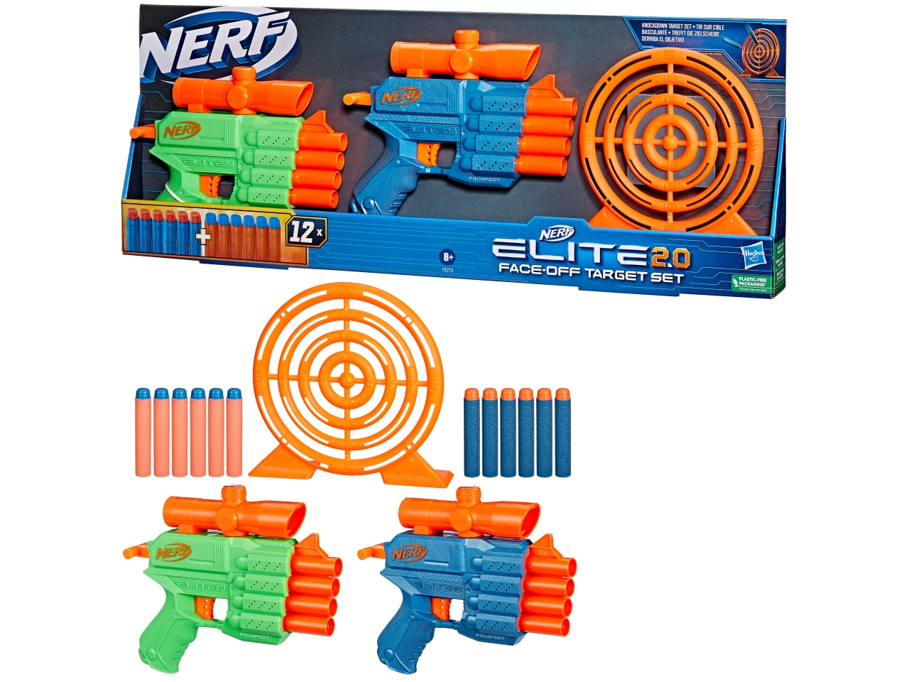 NERF ELITE 2,0 FACE OF TARGET SET PISTOLE F8273