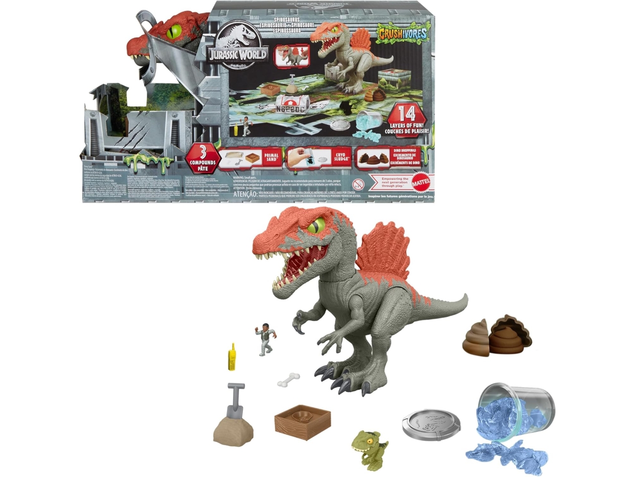 JURASSIC WORLD SPINOSAURUS DISTRUGGI GABBIE HTP71