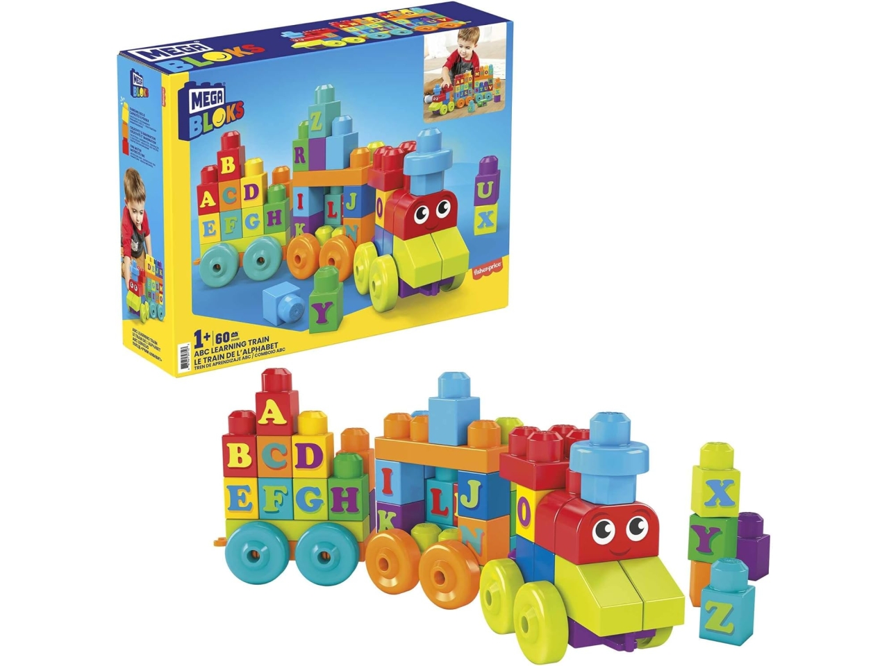 MEGA BLOCK TRENO DIDATTICO ABC DXH35
