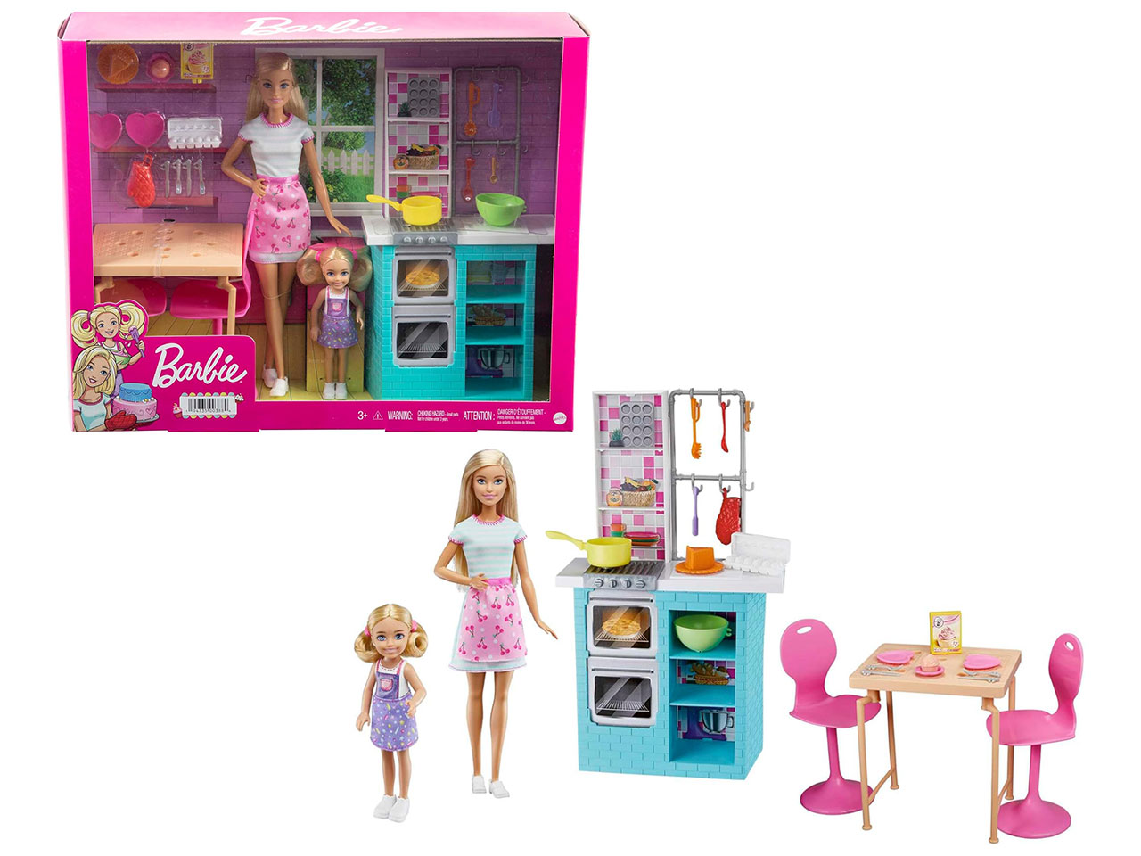 BARBIE E CHELSEA IN CUCINA CON ACCESSORI HBX03