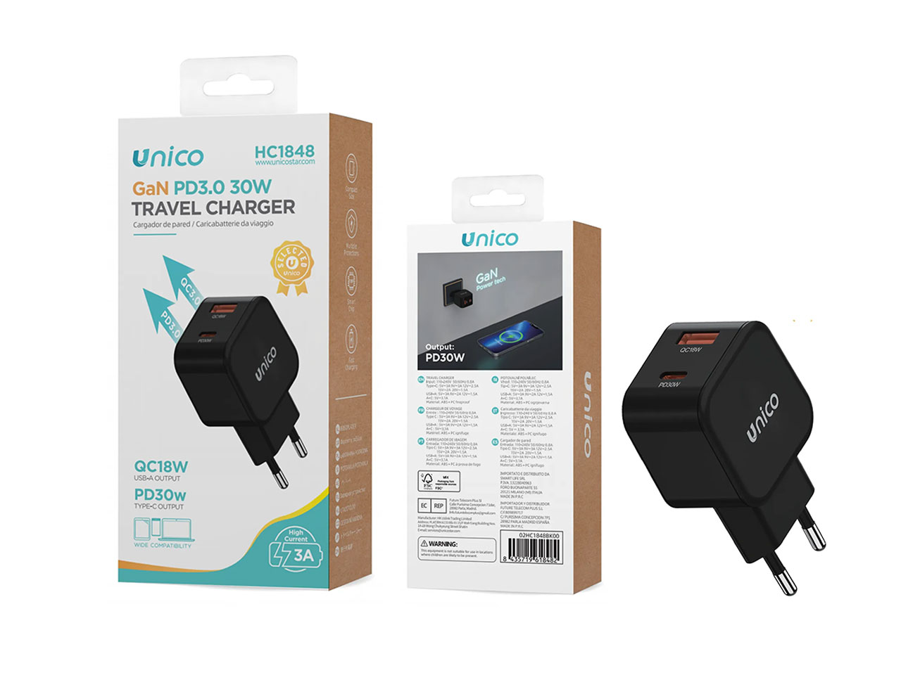 CARICABATTERIE DOMESTICO DOPPIO USB A+C 30W GAN CE CARICABATTERIE DOMESTICO DOPPIO USB A+C 30W GAN CE