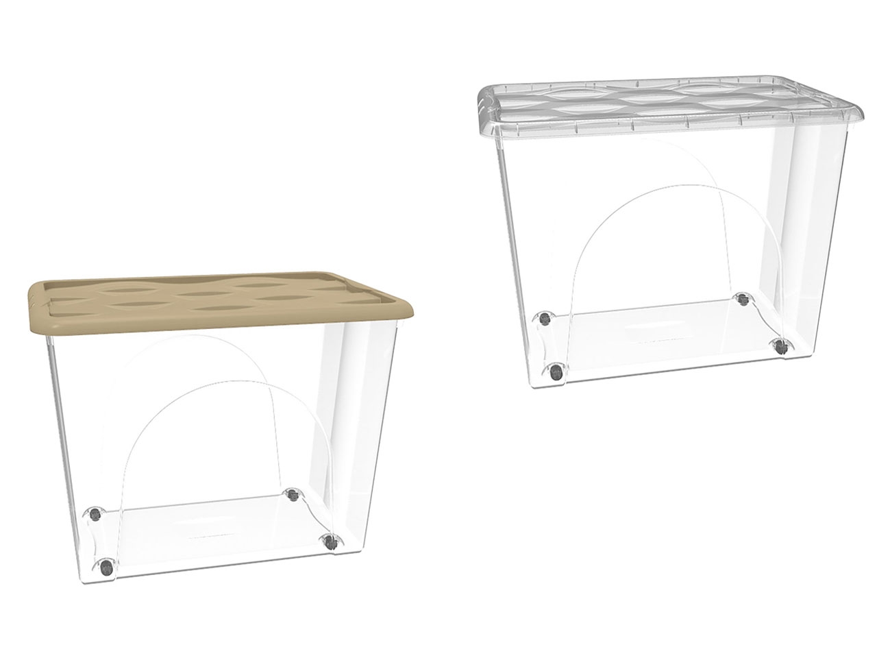 STORAGE BOX DUNE 80LT C/RUOTE+COP.MOCHA9019241BM22