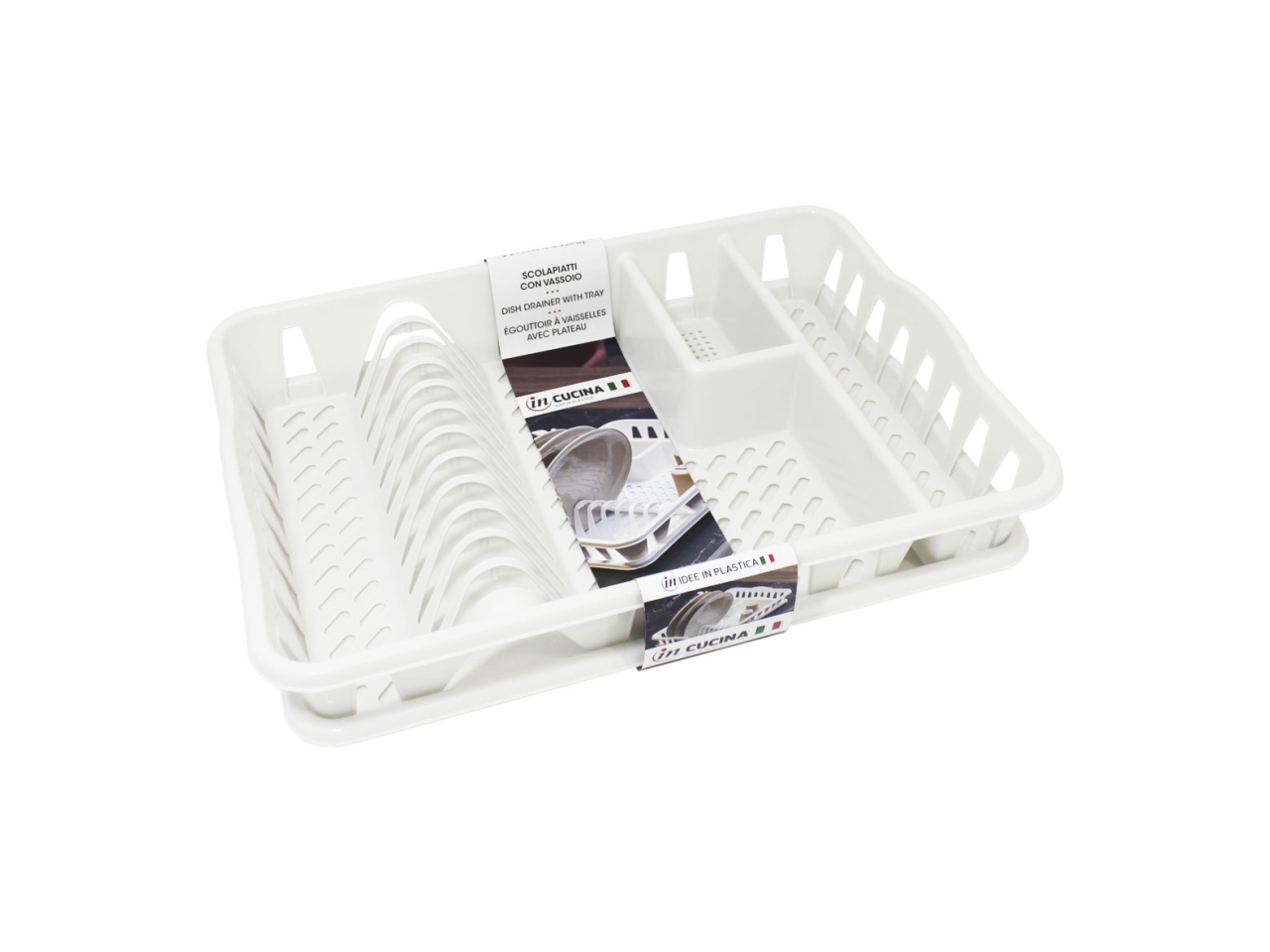 SCOLAPIATTI + VASSOIO COLORE BIANCO 9019067M13
