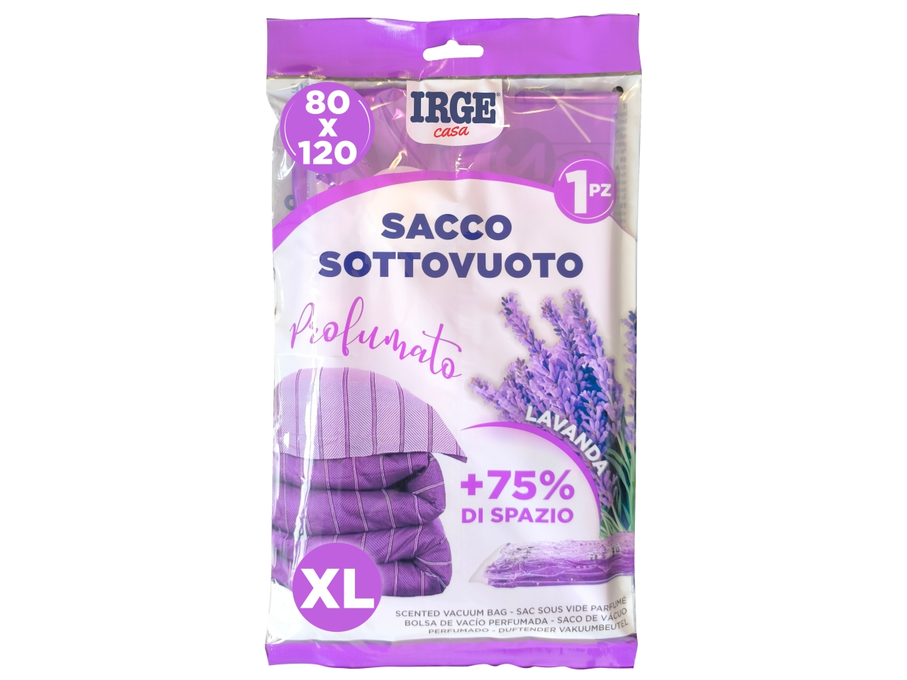 SACCO SOTTOVUOTO PROF. 80x120CM LAVANDA SAC2102A