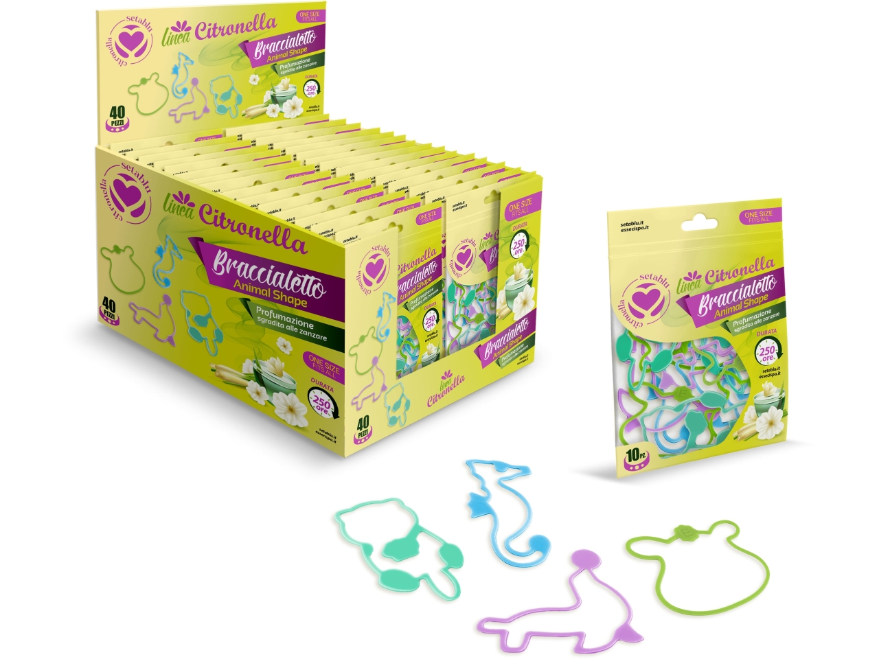 BRACCIALE CITRONELLA 10PZ ANIMAL SHAPE 02383